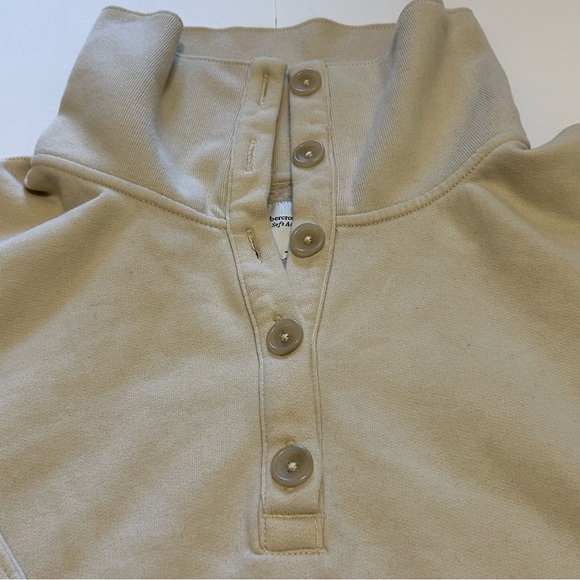Cream quarter button sweater - Picture 4 of 5